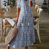 Vestido Largo Dúnia™ con Estampado y Volantes