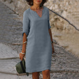 Vestido Timeless Silvia con cuello en V