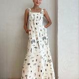 Vestido Marta™ Blanco con Estampado Veraniego