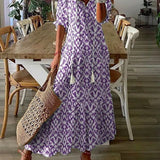 Vestido Largo Dúnia™ con Estampado y Volantes