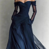 Vestido Largo Eleonora con Hombros Descubiertos