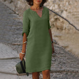 Vestido Timeless Silvia con cuello en V
