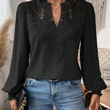 Blusa Elegante Clementine con Escote en V
