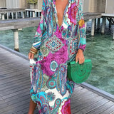 Vestido Largo Bohemio Élise con Cuello en V