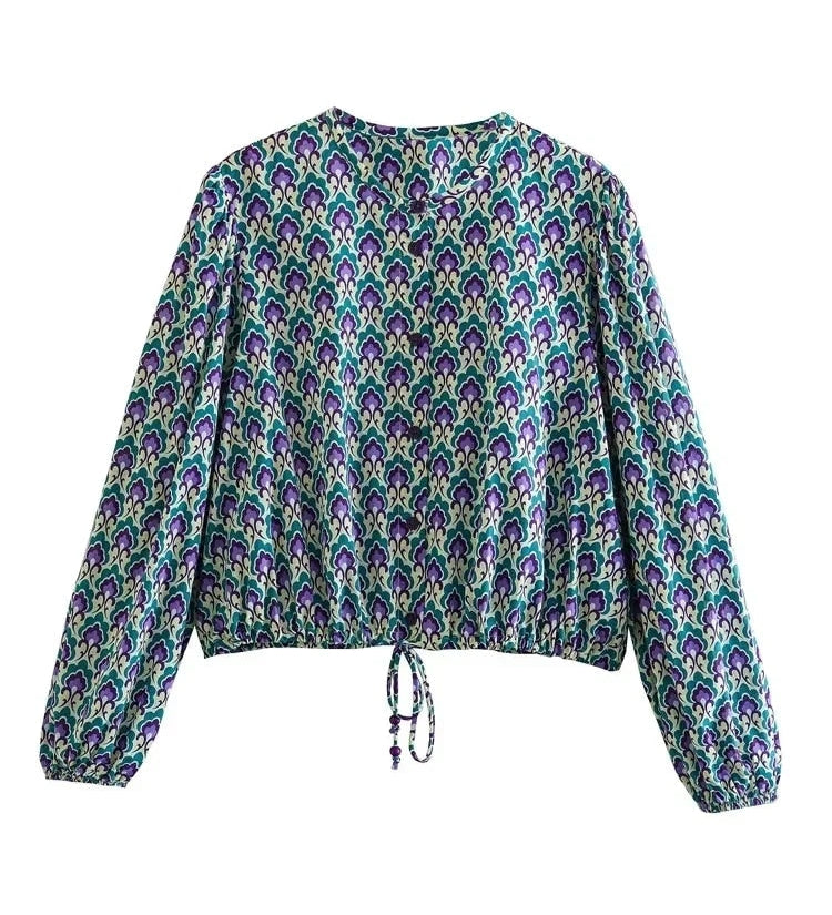 Conjunto Felicia™ Estampado Azul Versátil