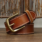 Cinturón de Cuero Cosido Overland