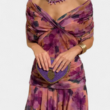 Vestido Largo de Flores Magda™ con Escote en V