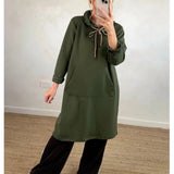Vestido Juvenil con Capucha Glorita y Corte en A
