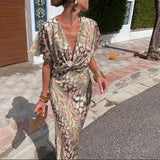Vestido Largo Roxane con Escote en V para Mujer
