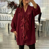Blusa Elegante Ksenia con Detalle de Volantes