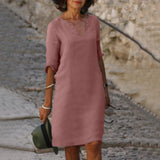 Vestido Amara con Cuello en V
