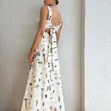 Vestido Marta™ Blanco con Estampado Veraniego