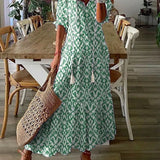 Vestido Largo Dúnia™ con Estampado y Volantes
