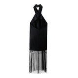 Vestido Lucy™ con Flecos Negro