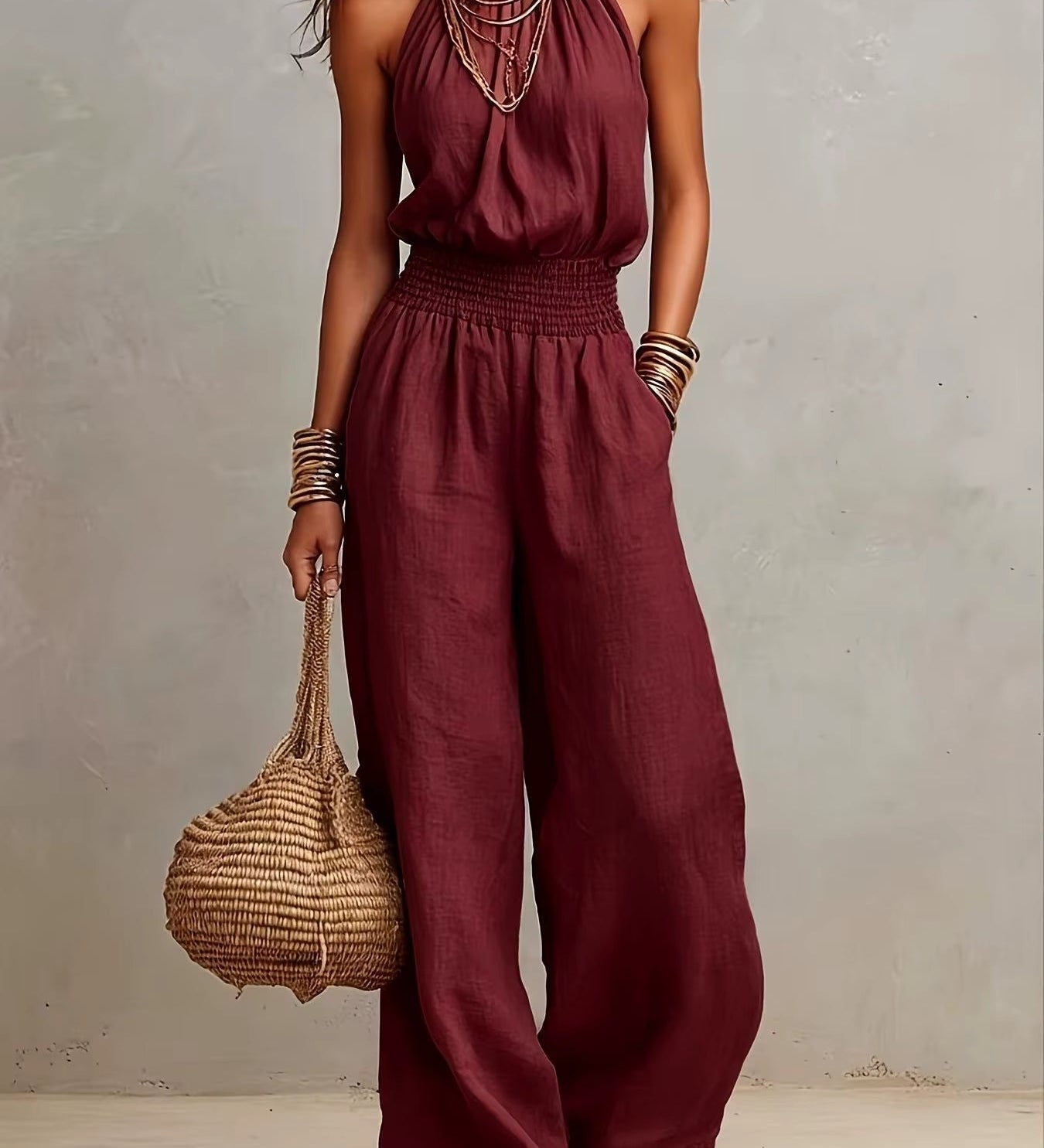 Mono Elegante Halter Valeria para Mujer
