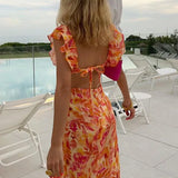 Vestido Marisol™ Elegante en Naranja