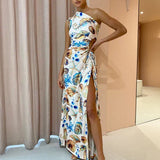 Vestido Lilian™ Estampado Marino Elegante