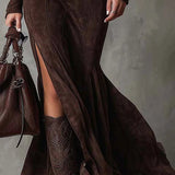 Vestido Largo de Ante Alessia Lunori™