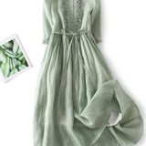 Vestido de Lino Elegante Laura