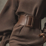 Vestido Corto Elegante de Punto con Cinturón Estructurado CLÉA