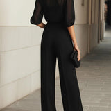 Valentina | Conjunto de tres piezas negro para Dama