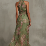 Vestido Maxi Floral Verde Alejandra para Mujer