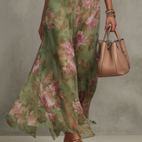Vestido Maxi Floral Verde Alejandra para Mujer