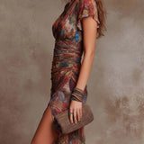 Vestido Midi Plisado Bohemio Martina