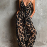 Lirio - Mono Amplio de Chiffón con Escote Halter para Dama