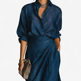 Vestido Maxi Azul Océano para Mujer