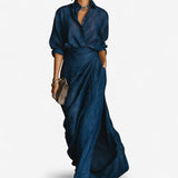 Vestido Maxi Azul Océano para Mujer