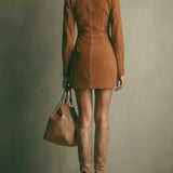Vestido de Ante Marion con Cremallera