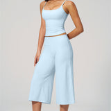 Nexus - Conjunto de Top de Tirantes y Pantalones Cortos de Pierna Ancha para Mujer