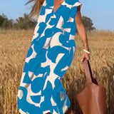 Vestido Estampado Ellen con Escote en Pico