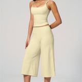 Nexus - Conjunto de Top de Tirantes y Pantalones Cortos de Pierna Ancha para Mujer