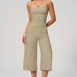 Nexus - Conjunto de Top de Tirantes y Pantalones Cortos de Pierna Ancha para Mujer