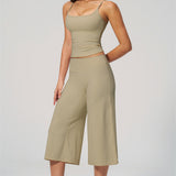 Nexus - Conjunto de Top de Tirantes y Pantalones Cortos de Pierna Ancha para Mujer