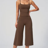 Nexus - Conjunto de Top de Tirantes y Pantalones Cortos de Pierna Ancha para Mujer