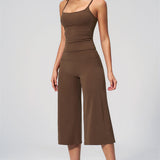 Nexus - Conjunto de Top de Tirantes y Pantalones Cortos de Pierna Ancha para Mujer