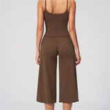 Nexus - Conjunto de Top de Tirantes y Pantalones Cortos de Pierna Ancha para Mujer
