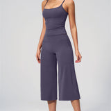 Nexus - Conjunto de Top de Tirantes y Pantalones Cortos de Pierna Ancha para Mujer