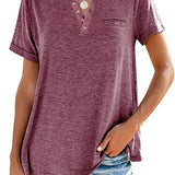 Camiseta de Manga Corta Eira™ con Bolsillo Sólido