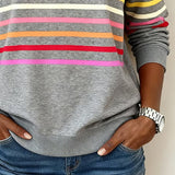 Sudadera con Cremallera Rayas Viena