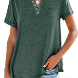 Camiseta de Manga Corta Eira™ con Bolsillo Sólido