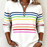 Sudadera con Cremallera Rayas Viena