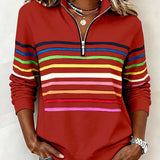 Sudadera con Cremallera Rayas Viena