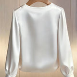 Blusa de Satén Perla Cassia