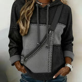 Sudadera con Capucha Color Block Rosita