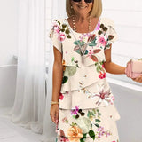 Vestido Plisado con Volantes Florales Giselle™