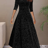 Vestido de Fiesta de Terciopelo Denise con Escote en V